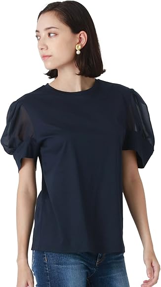 エポカsize40シフォンコンビスムースカットソ